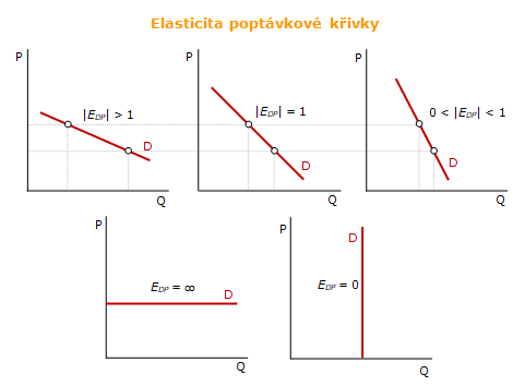 Elasticita poptávkové křivky Elasticita poptávkové křivky