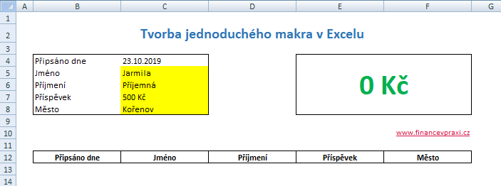 Tvorba makra v Excelu
