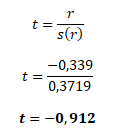 Testovací statistika t-test