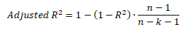 Upravený koeficient determinace Upravený koeficient determinace